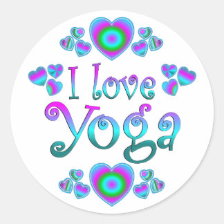 Love Yoga Ronde Sticker