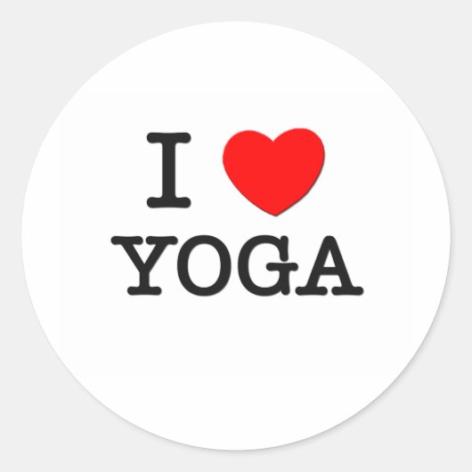 Love Yoga Ronde Sticker (Voorkant)