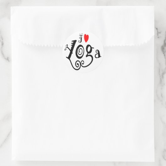 Love Yoga Ronde Sticker (Tas)