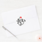 Love Yoga Ronde Sticker (Envelop)