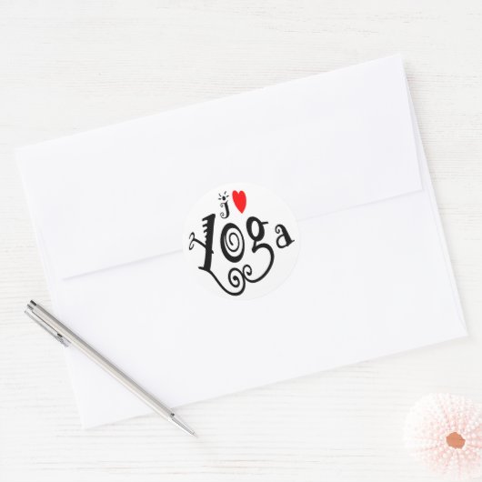 Love Yoga Ronde Sticker (Envelop)