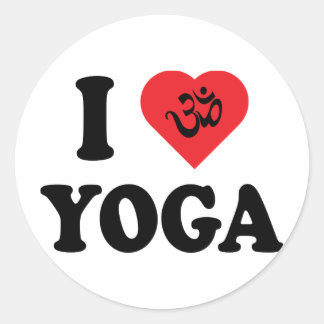 Love Yoga Ronde Sticker