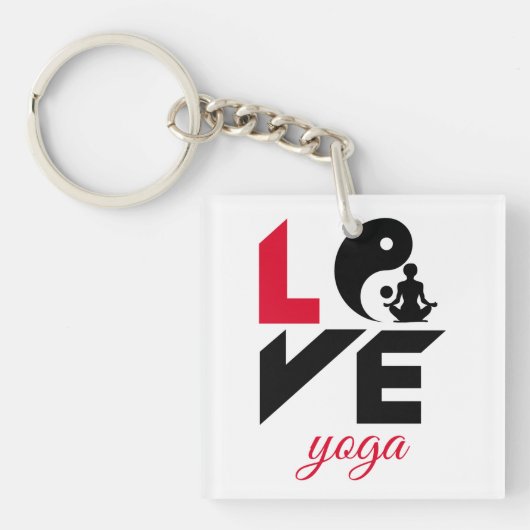 Love yoga sleutelhanger (Voorkant)