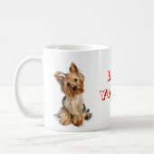 Love Yorkie Yorkshire Terrier Puppy Dog Coffee Mok (Links)
