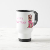 Love Yorkie Yorkshire Terrier Puppy Dog Travel Mug Reisbeker (Voorkant rechts)