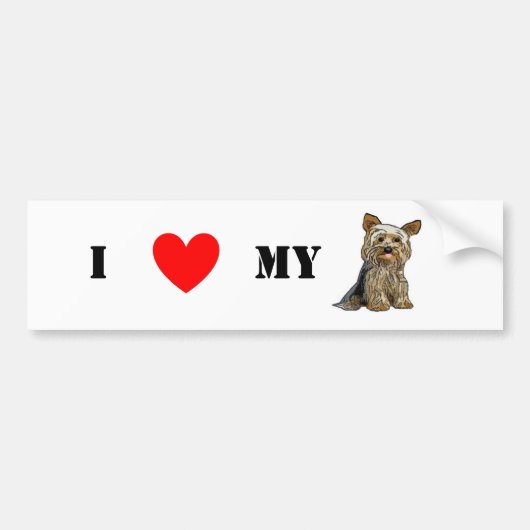 Love Yorkies Sticker (Voorkant)