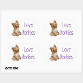 Love Yorkies Yorkshire Terrier Puppy Dog Sticker (Vel)
