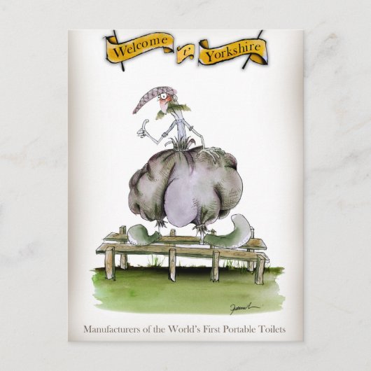 Love Yorkshire portable toiletuitvinding Briefkaart (Voorkant)