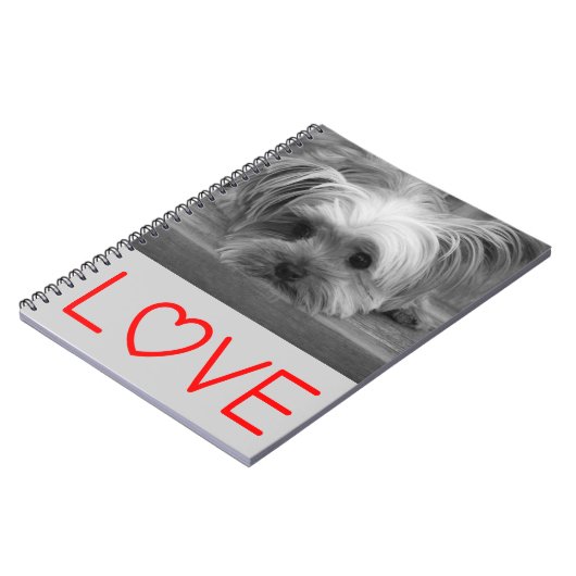 Love Yorkshire Terrier Puppy Dog Notebook Journal Notitieboek (Linkerzijde)