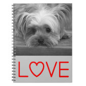 Love Yorkshire Terrier Puppy Dog Notebook Journal Notitieboek (Voorkant)