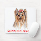 Love Yorkshire Terrier Puppy Dog Painting Mousepad Muismat (Met muis)