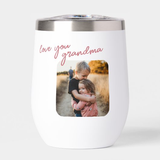 Love You 1-Photo Custom Holiday Gift Roze (Voorkant)