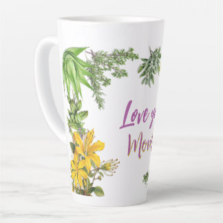 Love You 2 Gepersonaliseerde Latte Mok Kruidenrand