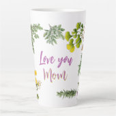 Love You 2 Gepersonaliseerde Latte Mok Kruidenrand (Voorkant)