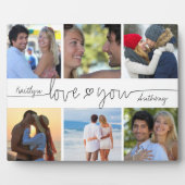 LOVE YOU 6 Fotocollage Handgeschreven Hart Fotoplaat (Voorkant)