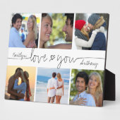 LOVE YOU 6 Fotocollage Handgeschreven Hart Fotoplaat (Zijkant)