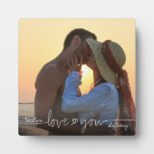 LOVE YOU 6 Fotocollage Handgeschreven Hart Fotoplaat (Voorkant)