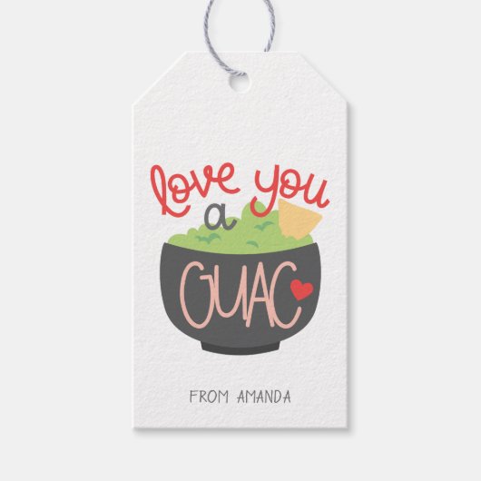 Love You a Guac Valentijn Cadeaulabel (Voorkant)