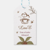 Love You a Latte Always Koffie Cadeautag Cadeaulabel (Achterkant)