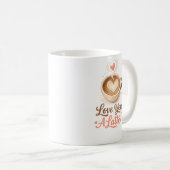 Love You A Latte – Cute Coffee Valentine Mug Gift Koffiemok (Voorkant rechts)