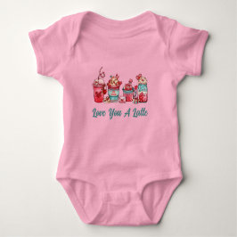 Love You A Latte Ming Op Roze Baby Bodysuit