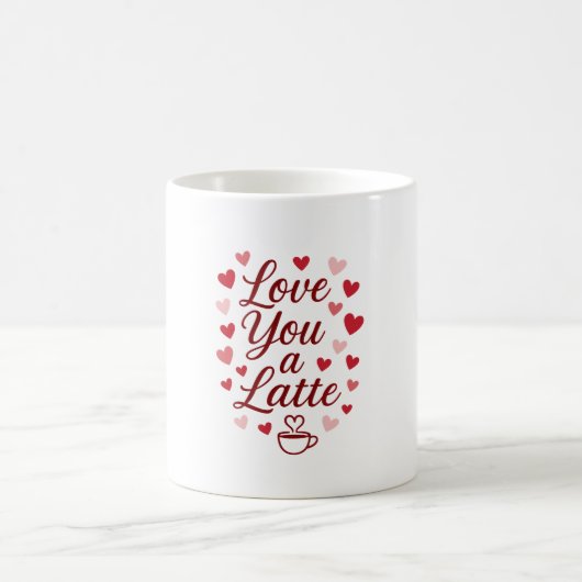 Love You a Latte Mok | Schattigee Valentijn koffie (Center)