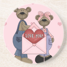 Love You Achterbaan Zandsteen Onderzetter