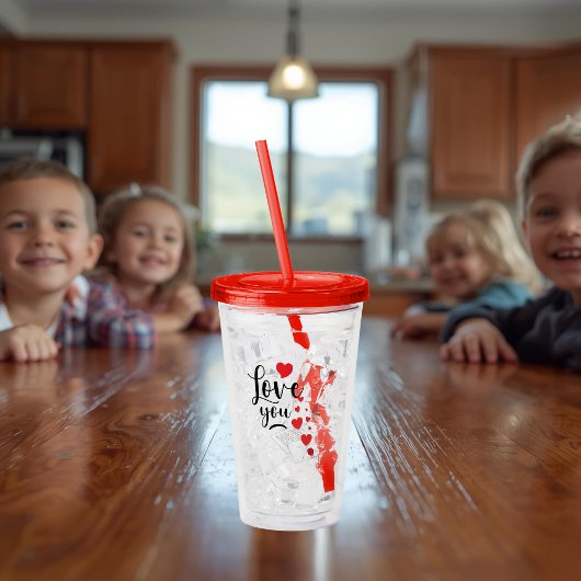 Love You Acrylic Tumbler Acryl Drinkbeker