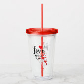 Love You Acrylic Tumbler Acryl Drinkbeker (Voorkant)
