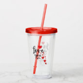 Love You Acrylic Tumbler Acryl Drinkbeker (Achterkant)