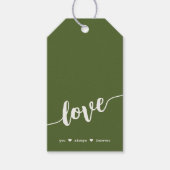 "Love You Always Forever" Groen Cadeaulabel (Voorkant)