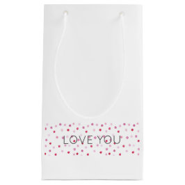 LOVE YOU Artisan Pink Polka Dots Sweet Valentijn Klein Cadeauzakje