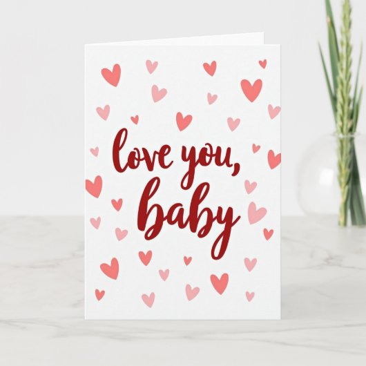 Love You Baby Heartfelt Card Kaart (Voorkant)