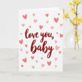 Love You Baby Heartfelt Card Kaart (Gele Bloem)