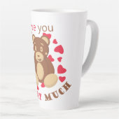 Love you beary much for Valentine's Day Latte Mok (Rechterhoek)