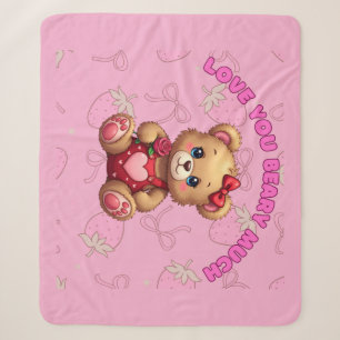 Love You Beary Much – Schattige Valentijnsdag Tedd Sherpa Deken