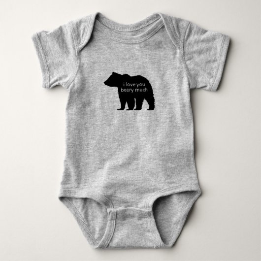 Love You Beary Veel Beer Cub Baby Bodysuit (Voorkant)