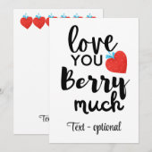 Love You Berry Much – Mooie Valentijnsdag Personal Feestdagenkaart (Voorkant / Achterkant)