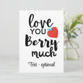 Love You Berry Much – Mooie Valentijnsdag Personal Feestdagenkaart (Staand voorkant)