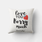 Love You Berry Much - Schattige gepersonaliseerd Kussen (Achterkant)