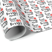 Love You Berry Much - Schattigee Valentijn persona Cadeaupapier (Rol Hoek)