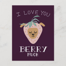 Love You BERRY Veel Grappige Pun Valentijnsdag Briefkaart