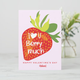 Love You Berry Veel Rode Aardbei Valentijnse Kaart