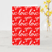 Love You Blank Calligraphy Chalk Valentijnsdag Kaart (Gele Bloem)