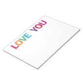 Love You Bright Meerkleurig 11 x 8,5 Notitieblok (Schuin)