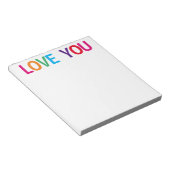 Love You Bright Veelkleurig 5,5 x 6 Notitieblok (Schuin)