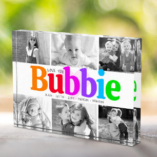 Love You Bubbie Kleurrijke Regenboog Moderne Colla Fotoblokken