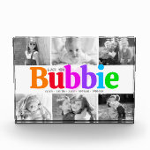 Love You Bubbie Kleurrijke Regenboog Moderne Colla Fotoblokken (Voorkant)