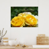 Love You Bunches Moeder! kunstprint Moederrozen Poster (Keuken)