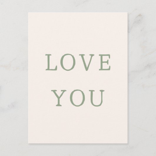 Love You Card. Briefkaart (Voorkant)